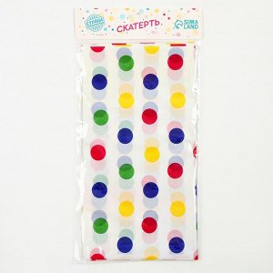 Скатерть одноразовая на стол «Конфетти», 137 х 274 см.