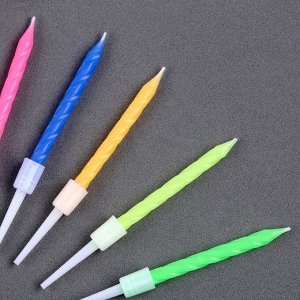 Топпер для торта «С днём рождения», 1 шт., 10 свечей