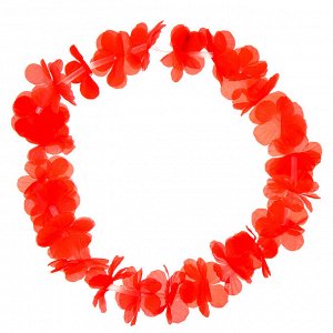 Гавайское ожерелье световое, 3 режима подсветки, цвет красный