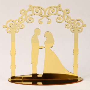 Топпер «Свадебная церемония», цвет золото
