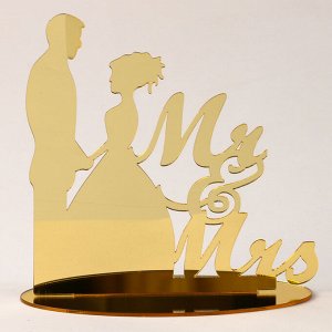 Топпер «Mr&Mrs», цвет золото