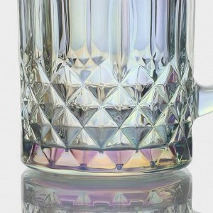 Кружка стеклянная для пива «Кристалл», 500 мл, цвет перламутровый