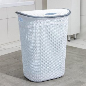 Набор для ванной комнаты, 7 предметов, корзина 4 шт., корзина для белья, ведро для мусора, ёрш, белый