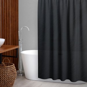 Штора для ванной комнаты «Бриллиант», 180x180 см, цвет черный