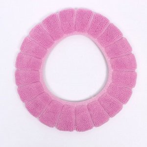 Мягкий чехол накладка на крышку и сиденье унитаза (розовая)