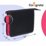 Папка пластиковая А5, 240 х 190 х 40 мм, молния сверху, Calligrata, &quot;Офис&quot;, фуксия