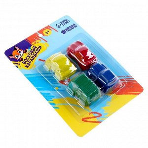 Восковые карандаши «Машины», набор 4 цвета