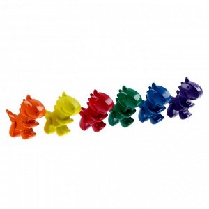 Восковые карандаши «Мир динозавров», набор 6 цветов