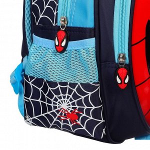 Рюкзак детский, Текстиль, 26 х 12 х 30 см "Спайдер-мен", Человек паук
