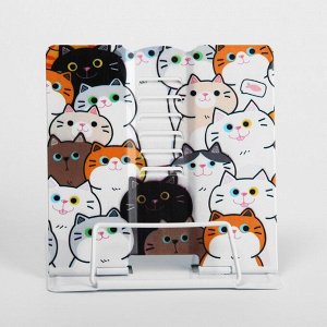 Подставка для книг «Котики», 15.2x18 см