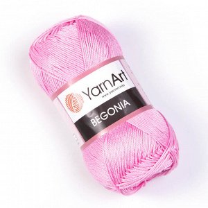 Пряжа Yarnart Begonia 100% мерсеризованный хлопок Розовый