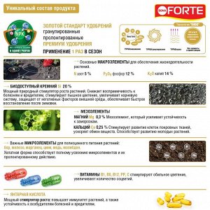Удобрение BONA Forte пролонгированное гранулированное Для клубники и ягод кремний 1л