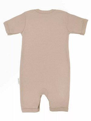 Комбинезон (ромпер) детский AMAROBABY Nature Ваниль, с коротким рукавом, бежевый, 68