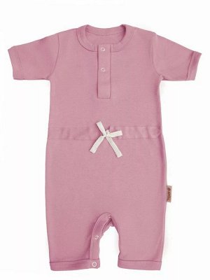 Комбинезон (ромпер) детский AMAROBABY Nature Зефир, с коротким рукавом, розовый