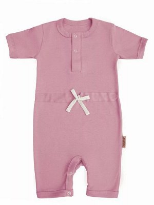 Комбинезон (ромпер) детский AMAROBABY Nature Зефир, с коротким рукавом, розовый