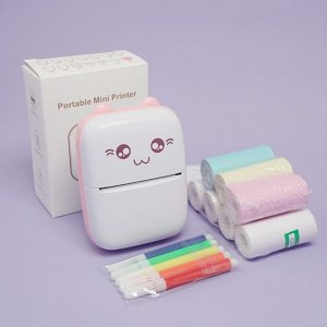 Карманный мини принтер "Kitten", розовый