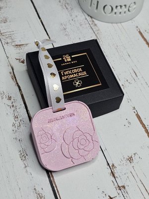 Гипсовое аромасаше AROMA BOX Камень розовый с блеском
