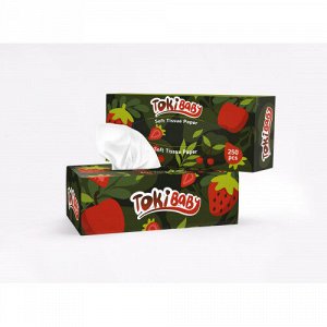 Салфетки бумажные Tokibaby Выдергушки, 250 шт в коробке, 2 слоя
