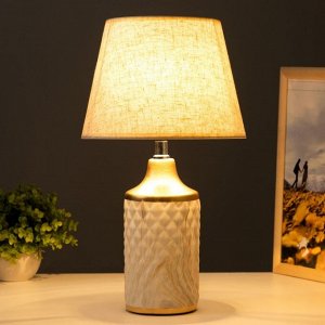 Настольная лампа "Аннет" E14 40Вт бело-золотой 23х23х41 см RISALUX