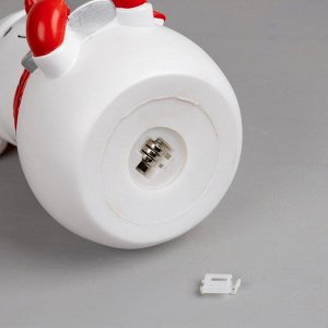 Светодиодная фигура «Снеговик» 9 x 20 x 9 см, пластик, батарейки LR44х3, свечение тёплое белое