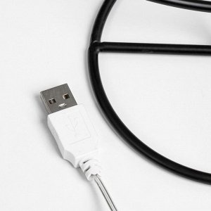 Фигурка световая RISALUX «Луна», LED-ночник, USB, чёрный, 24x10x29 см
