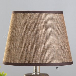 Настольная лампа "Амандин" E14 40Вт коричневый-золото 23х23х35 см RISALUX