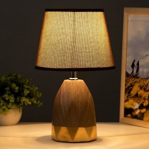 Настольная лампа "Адели" E14 40Вт коричневый 21х21х34 см RISALUX