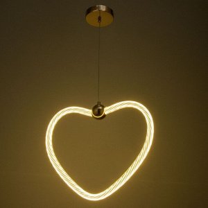 Светильник BayerLux "Сердце" LED 36Вт золото 46х6х35-120 см