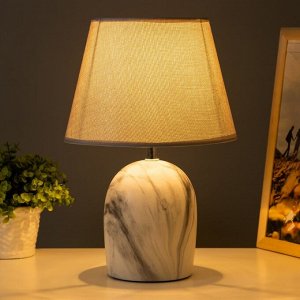 Настольная лампа "Вудланд" E14 40Вт белый-серый23х23х35 см RISALUX