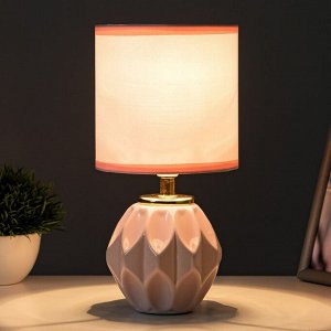 Настольная лампа "Амальтея" Е14 40Вт розовый 13х13х25 см RISALUX
