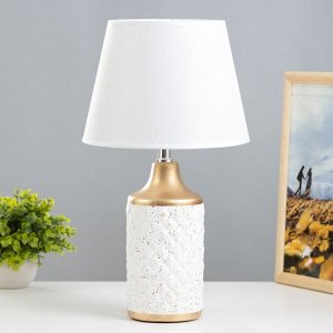 Настольная лампа RISALUX «Аннет», E14, 40 Вт, белый-золото, 23x23x41 см