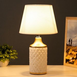Настольная лампа RISALUX «Аннет», E14, 40 Вт, белый-золото, 23x23x41 см