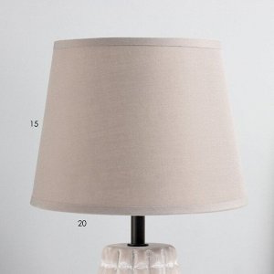 Настольная лампа "Сулитан" E14 40Вт бежевый-коричневый 20х20х33 см RISALUX