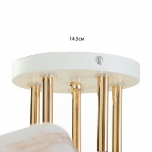 Люстра потолочная BayerLux «Ариадна», 5хЕ27, 40 Вт, бело-золотой, 48x48x26 см