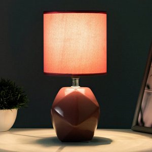Настольная лампа "Салнес" Е14 40Вт бордовый 13х13х25 см RISALUX