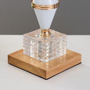 Настольная лампа "Шанта" Е27 40Вт бело-золотой 23х23х41 см RISALUX