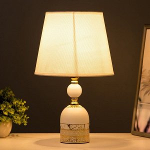 Настольная лампа "Галлея" Е27 40Вт бело-золотой 21х21х36 см RISALUX