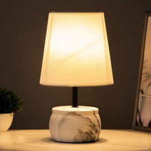 Настольная лампа «Энель» E14 40 Вт бело-серый 18.5x18.5x32 см RISALUX