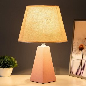 Настольная лампа "Альберта" Е27 40Вт розовый 25х25х36см RISALUX