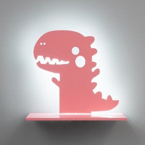 Бра «Динозавр» LED 24 Вт розовый 35x30 см