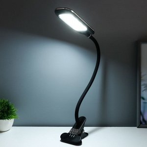 Настольная лампа "Лисен" LED 5Вт 3000-6000К USB черный 6,5х29х35 см RISALUX