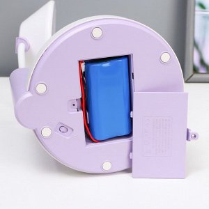 Настольная лампа «Гард» LED, от USB/АКБ 7 Вт сенсор 3000-6000К белый-фиолетовый 13x12x37 см RISALUX