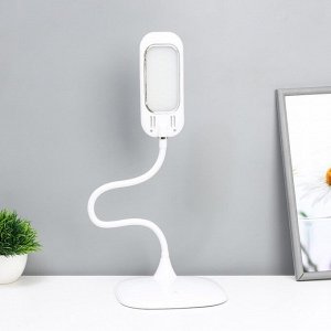 Настольная лампа сенсорная «Кенди» LED 5 Вт USB АКБ белый 16.5x30x33 см RISALUX