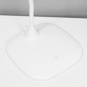 Настольная лампа сенсорная «Кенди» LED 5 Вт USB АКБ белый 16.5x30x33 см RISALUX