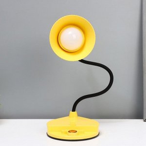 Настольная лампа "Парасоль" LED, от USB/АКБ 6 Вт сенсор 3000-6000 желтый 14х10х37 см RISALUX 100634