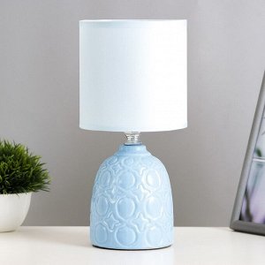 Настольная лампа "Джастин" Е14 40Вт синий 13х13х25 см RISALUX