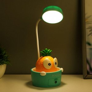 Светильник сенсорный с точилкой «Ананасик» LED, от USB/АКБ 6 Вт желтый-зеленый 8?6?25 см RISALUX 10