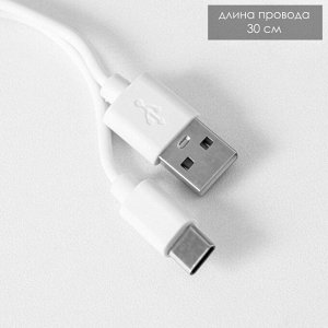 Ночник "Фулли" LED 4Вт USB АКБ IP65 бело-черный 7,8х7,8х9,5 см RISALUX