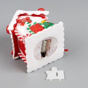 Ёлочная игрушка «Имбирный домик» 6 x 6.8 x 6 см, от батареек, свечение тёплое белое
