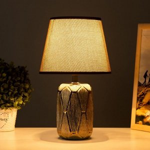 Настольная лампа "Анде" Е14 40Вт шоколадно-золотистый 20х20х33 см RISALUX